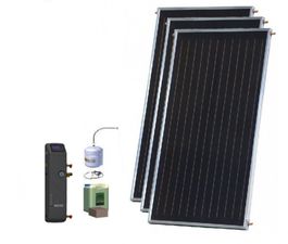 Solarpaket Solaranlage 6,3m², 3 x Solarkollektoren + Zubehör