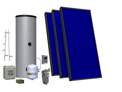 6,27 m² Solarpaket für 300 Liter Brauchwassererwärmung