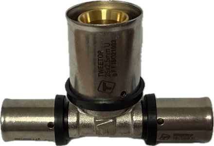 Pressfitting T-Stück 16x25x16 U Kontur 
